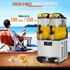VEVOR Commercial Slushy Machine 24L/6.4Gal Double Bowl 100 Cup Margarita Machine, 640W Stainless Steel Margarita Smoothie Frozen 3