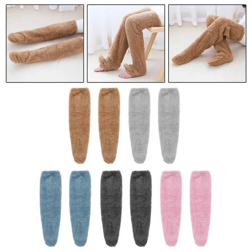 

Thigh High Fuzzy Socks Ladies Over Knee Fluffy Fur Socks Bed Sleeping Warm Socks Legging Stocking Plush Leg Warmers For Wom S0U0
