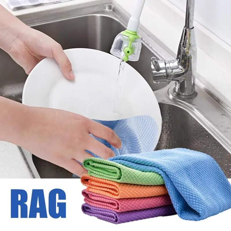 

Fish Scale Wipes Cleaning Cloth Wiping Glass Cleaning Rags Reusable Streak Free Mirror Car Stainless Steel Shiny Wipe Home Tool