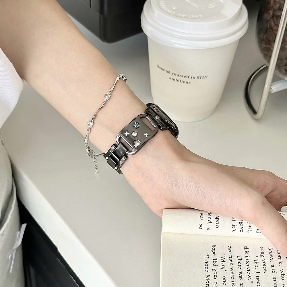 Luxury Diamond Star Metal Watch Band Bracelet