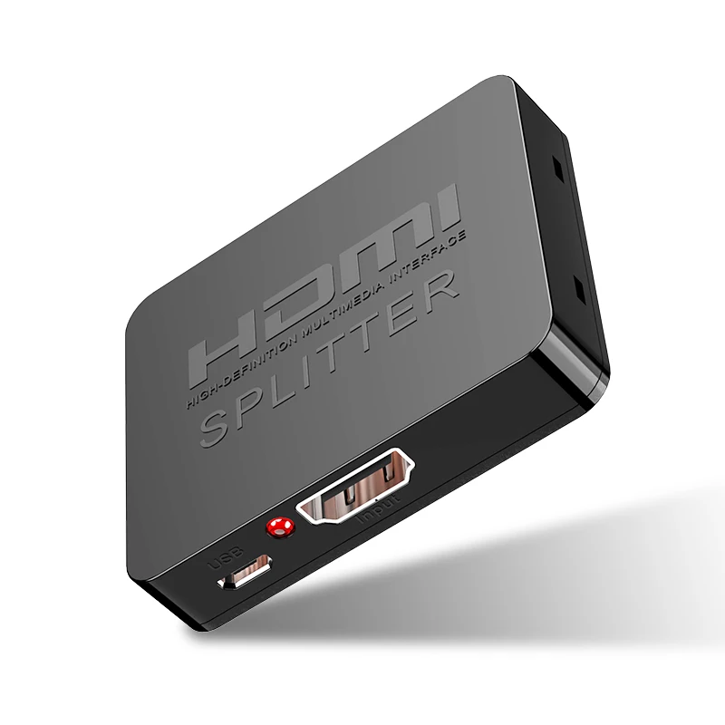 4K HDMI Splitter 1x2 Signal Amplifier HDMI Switch Splitter 1 in 2 out Box Video Distribut for Dual Monitors HDTV DVD PC PS3 Xbox