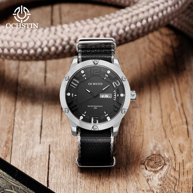 OCHSTIN Quartz Watch Men Black Mens Watches Top Brand Luxury Chronograph Sports Watches Luminous Waterproof Relogio Masculino