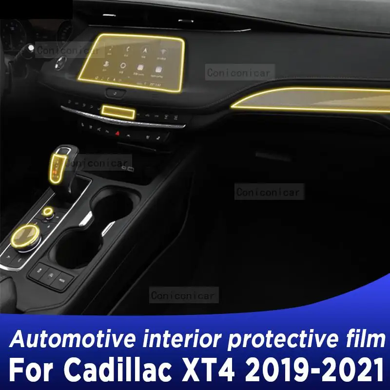 

For Cadillac XT4 2023 Gearbox Panel Navigation Screen Automotive Interior TPU Protective Film Cover Anti-Scratch Accessories