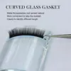 False Eyelashes Extensions Crystal Glass Adhesive Glue Pallet U Curved / Straight Stand Pallet Holder Transparent Glue Tray 6