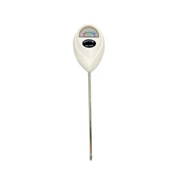 Soil Moisture Meter for Outdoor Plants - Humidity & Watering Indicator Tool (White)
