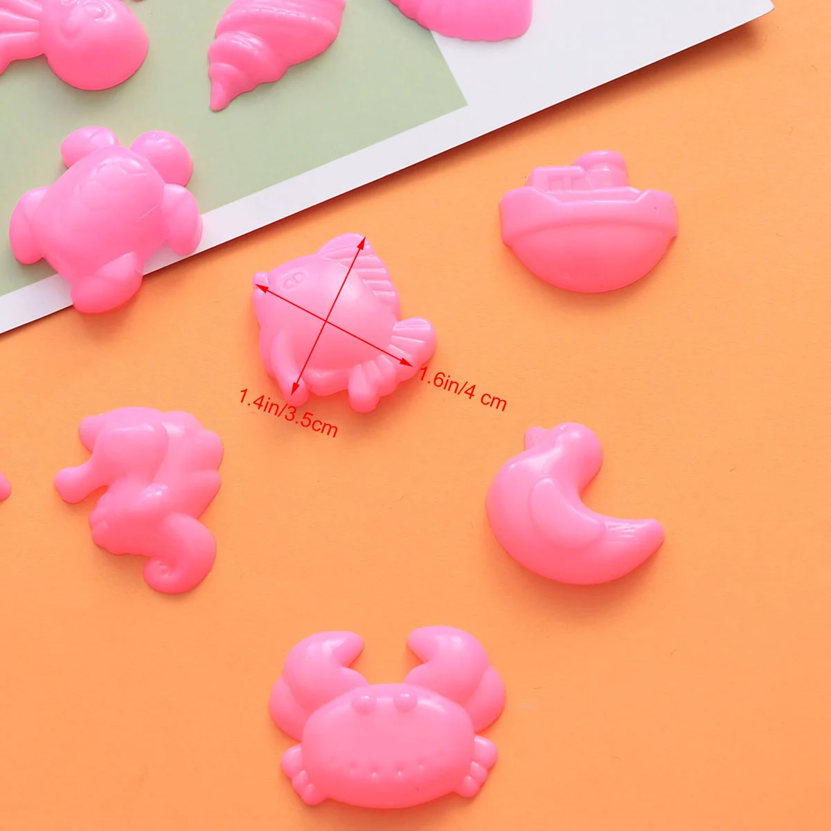 12pcs Play Sand Molds Beach Sand Toys Set Sand Tray Toys Sand Fish Octopus Molds For Kids(Small/Ocean/ Random Color) 3