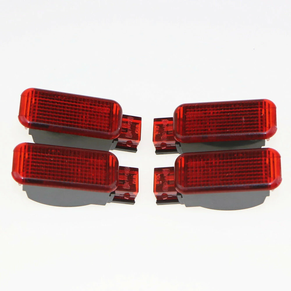 Qty 4 Car Red Door Panel Warning Light For Audi A7 A8 Q3 Q5 Q7 TT A3 S3 A6 S6 A4 RS3 RS4 A7 RS7