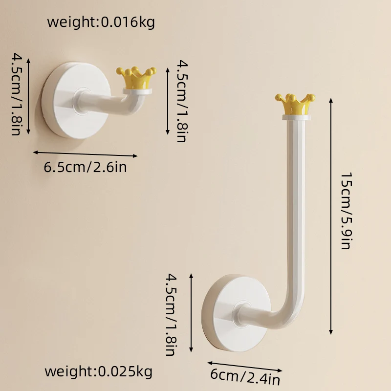 Crown Wall-mounted Hat Holder Multi-purpose Hair Rope Jewelry Necklace Bracelet Organizer Stand Rack Key Hanger Storage Hooks