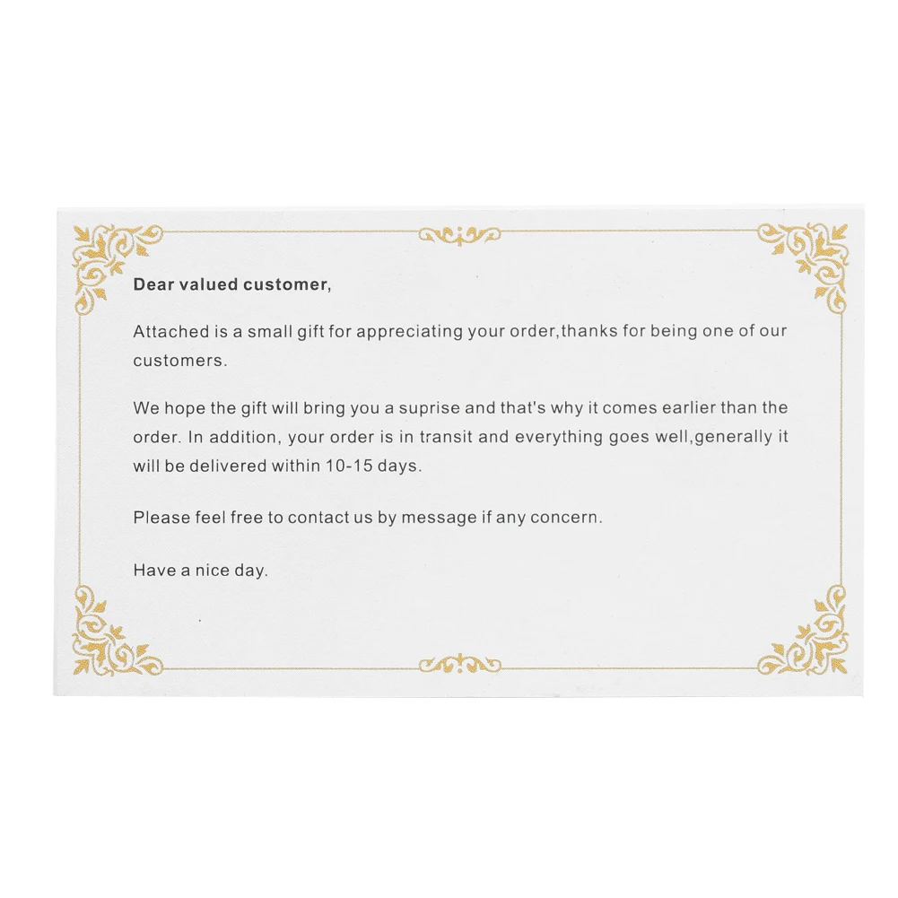 Customer Gift Card Fashion Thank You Postcard Exquisite Art Crafts Elegant Multi-function Creative Funny Packaging Decoration