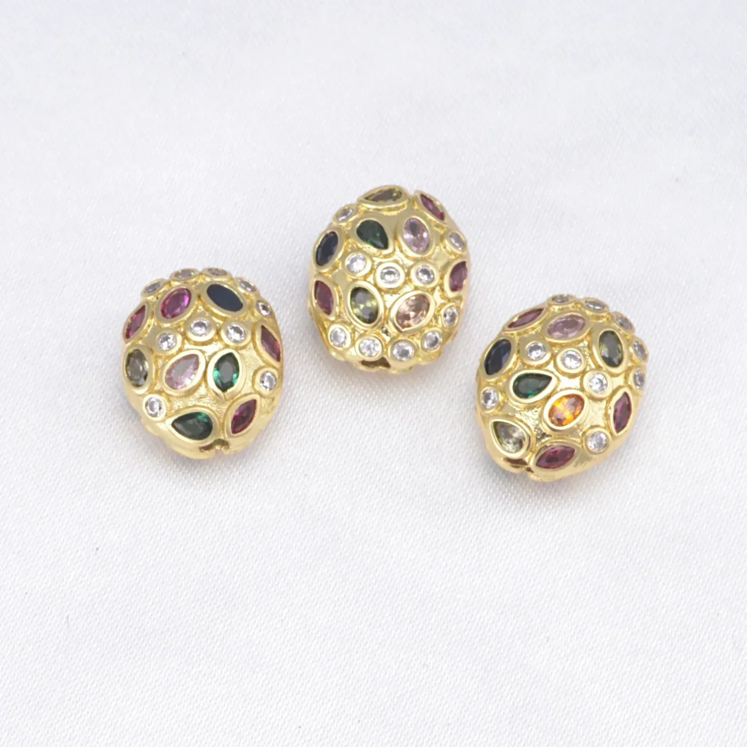 LJRIVER Beads for DIY Handmade Jewelry Making Supplies Zirconia Crystal/Natural Pearl Spacer Bead Necklace Bracelet Making 5 Pcs