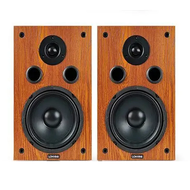200W 6.5 Inch Desktop Two-Way Speaker High Power HiFi Audio Speaker Passive Bookshelf Surround Home Theater Sound Box