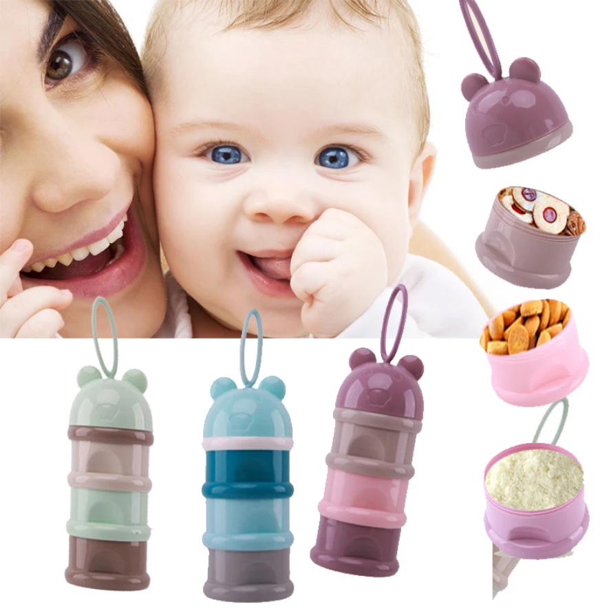 Infants Portable Milk Powder Formula Dispenser Food Container Storage Feeding Box for Kids Food PP Box Baby Formula Milk Storage