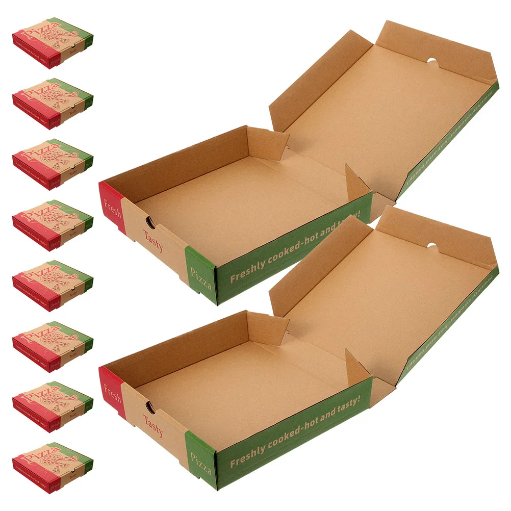 10 Pcs Pizza Slice Container Box Storage Containers Paper Boxes for Party Travel
