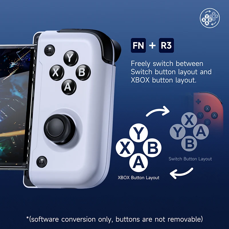 EasySMX M05 블루투스 C 타입 휴대폰 컨트롤러, 클라우드 게이밍 Xbox 게임 패스, 콜 오브 듀티, 케이스 지지대, 홀 이펙트