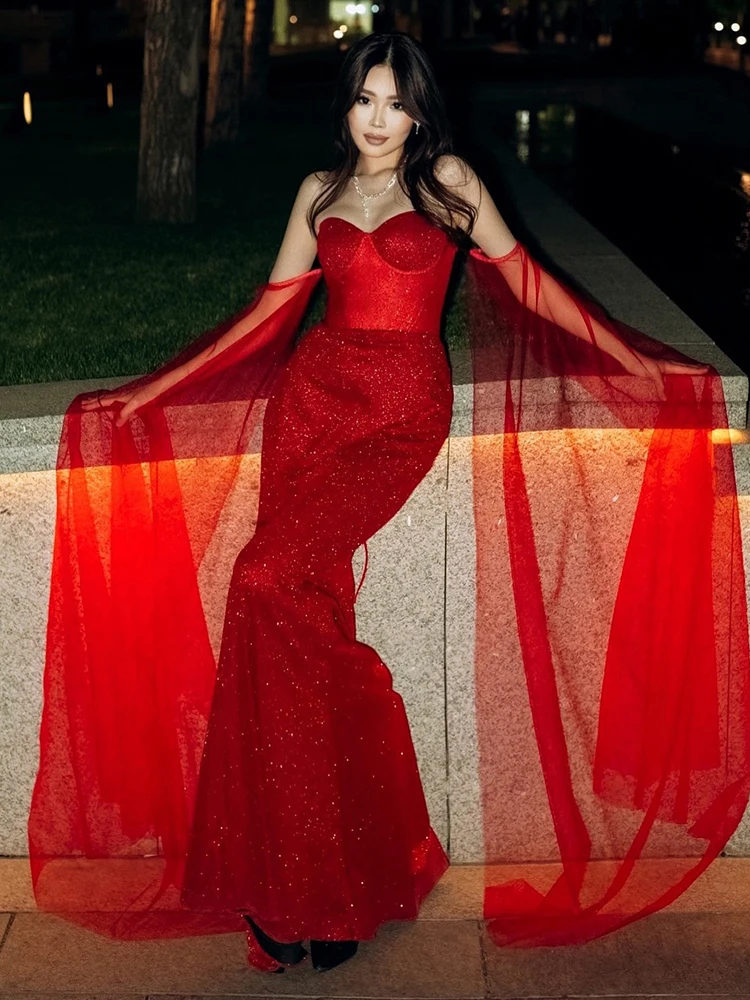 Nibber Slash Neck Dress Women Sequin Fashion Classic Mesh Patchwork Elegant Birthday Party Banquet Gown Christmas Chic Vestidos