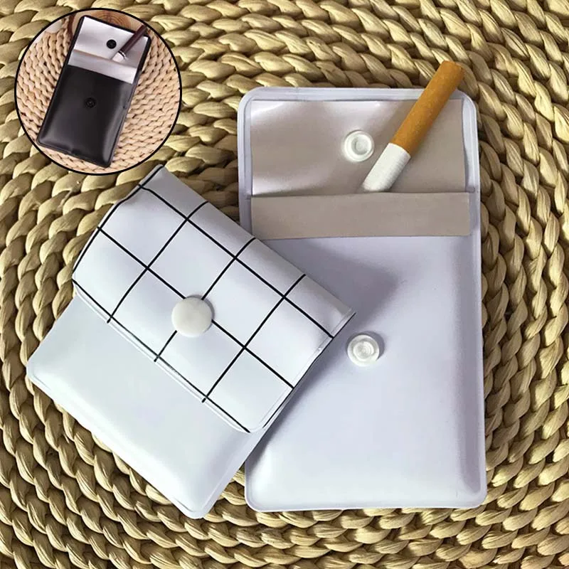 Portable Mini Ashtray Bag Smoking Cigarette Fireproof Pouch Tobacco Ashes Storage Pocket Travel Outdoor Smoking Ashtrays Purse portable ashtray cigarettes ashtray