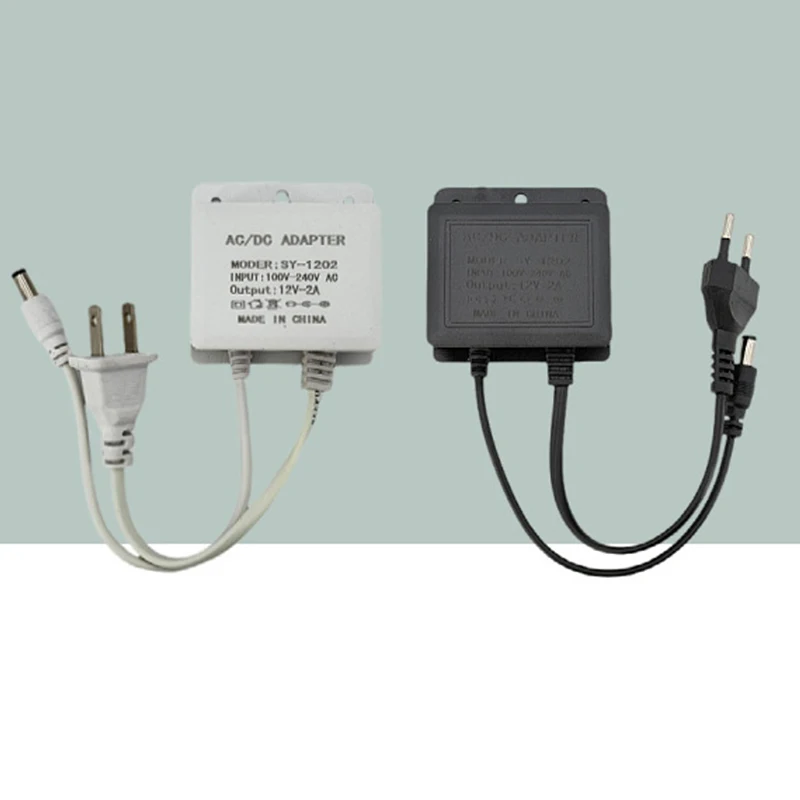 1Pcs EU/US Plug DC12V 2A Waterproof Power Adapter- AC100V-240V CCTV Security Camera Charger For AHD NVR DVR Surveillance Devices