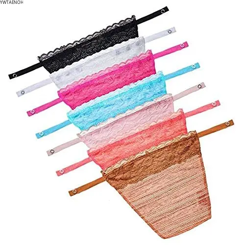 YEKEYI 12Pcs Damen Spitze Clip-on Mock Camisole | BH Einsatz Overlay Modesty Panel