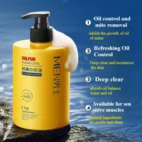 500ml Oil Control Hydration Face Washing Men's Sulfur Oil Control Cleanser Shrink Pores Exfoliating Facial Cleanser 1