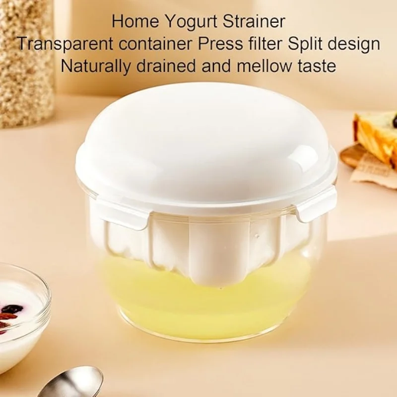 Yogurt Filter Whey Separator Cold Extraction Compressed Yogurt Maker Detachable Easy to Clean Food Filter Whey Drainer