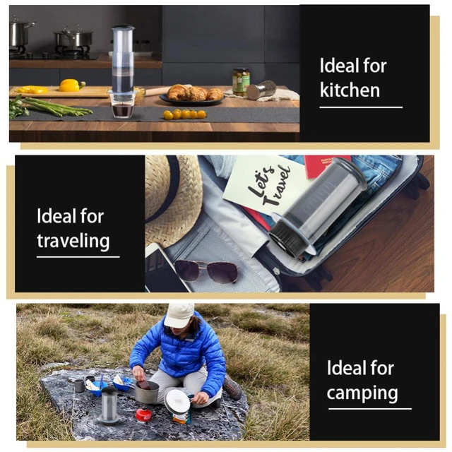 French Press Coffee Maker Camping  Outdoor Hiking Coffee Maker - Coffee Kit  Double - Aliexpress