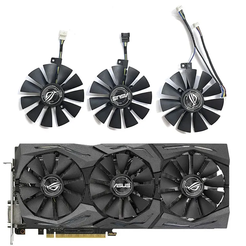 3Fan 88Mm T129215Su Ventola Di Raffreddamento Sostituire Per Asus Arez Rog Strix Rx Vega56 Vega64 580 590 480 Oc Edition Ventole Per Schede Video Graf