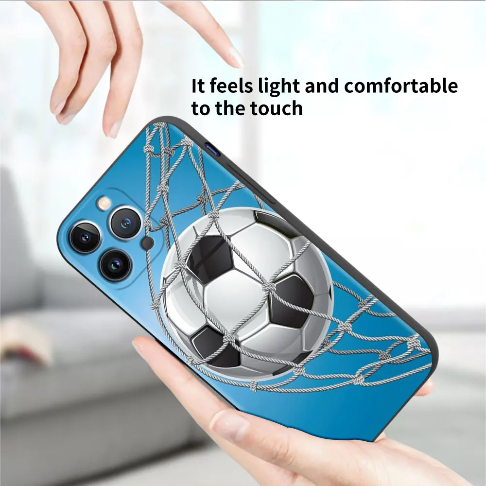 Luxury Football Soccer Silicone Phone Case - Soft TPU Protective Shell Cover