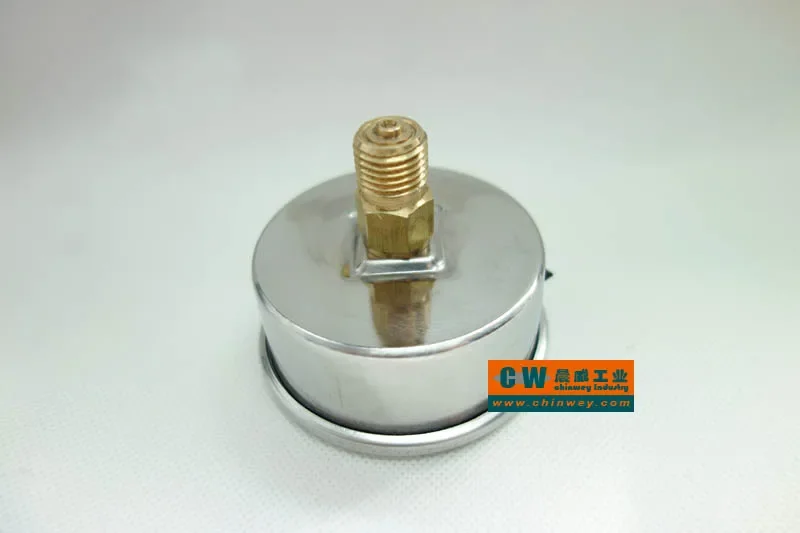 YN60Z M14*1.5 또는 1/4인치 BSP 나사산 2.5인치 60mm 충격 방지 오일 충전 압력계 후면 장착 마노미터