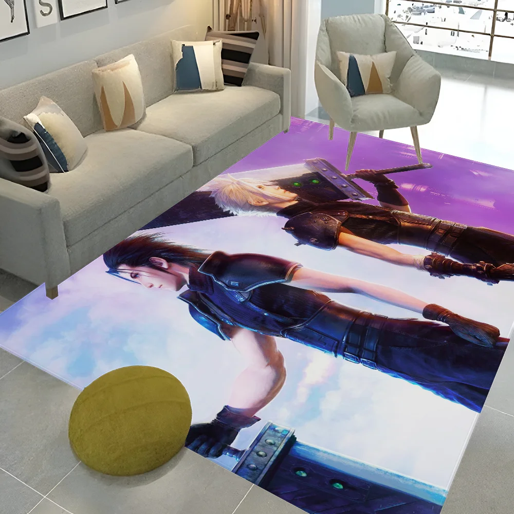 Final Fantasy Series Games Cartoon Floor Mat Non-Slip Laundry Room Mat Laundry Decor Balcony Child Living Room Bedside Mats 2