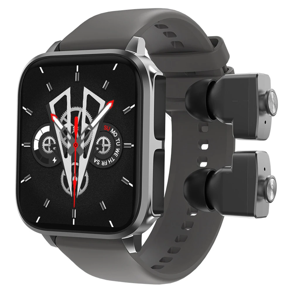 

T22 2 In 1 Smart Watch With Earbuds Waterproof Fitness Tracker With 1.83”Touchscreen Heart Rate Blood Pressure Monitor