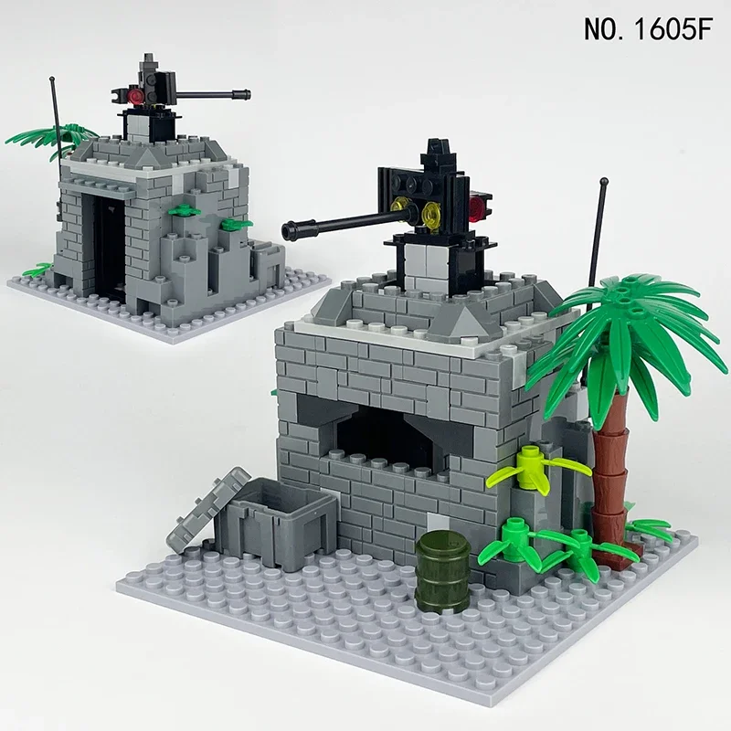 

Military Moc Series Small Military Fortresses DIY Scene Accessories Building Blocks Bricks Toys Gifts