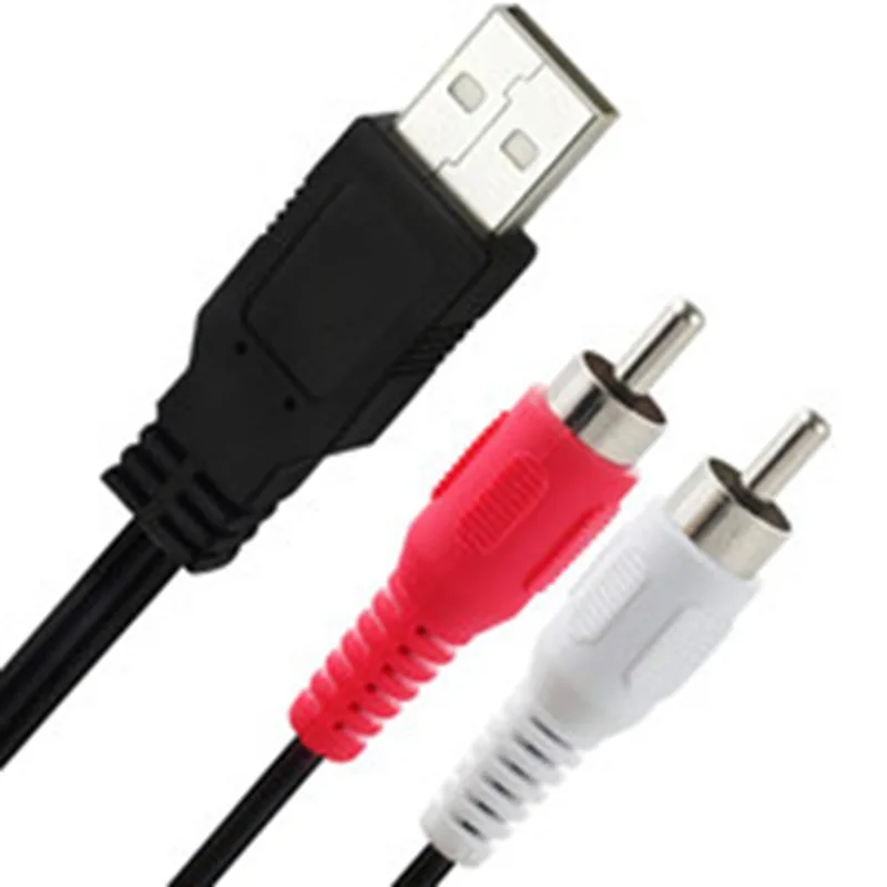 Enhanced Audio-Visual USB to Dual RCA Cable