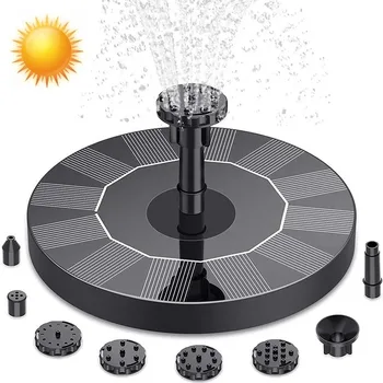 Solar Light Water Fountain Pool Pond Waterfall Fountain Garden Supplies Decoration Outdoor Solar Powered Fountain Bird Baths - Image 5