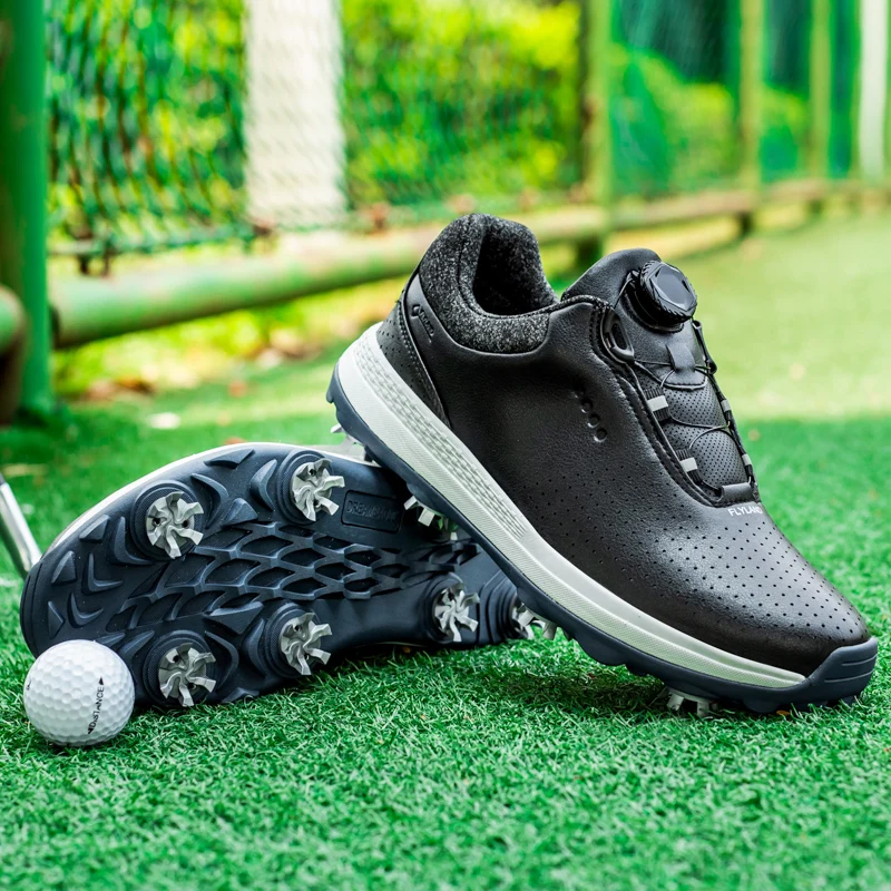 Professional Golf Shoes Men Outdoor Anti-Skid Quick Lacing Golf Spikes Sneakers Breathable Waterproof golf shoes