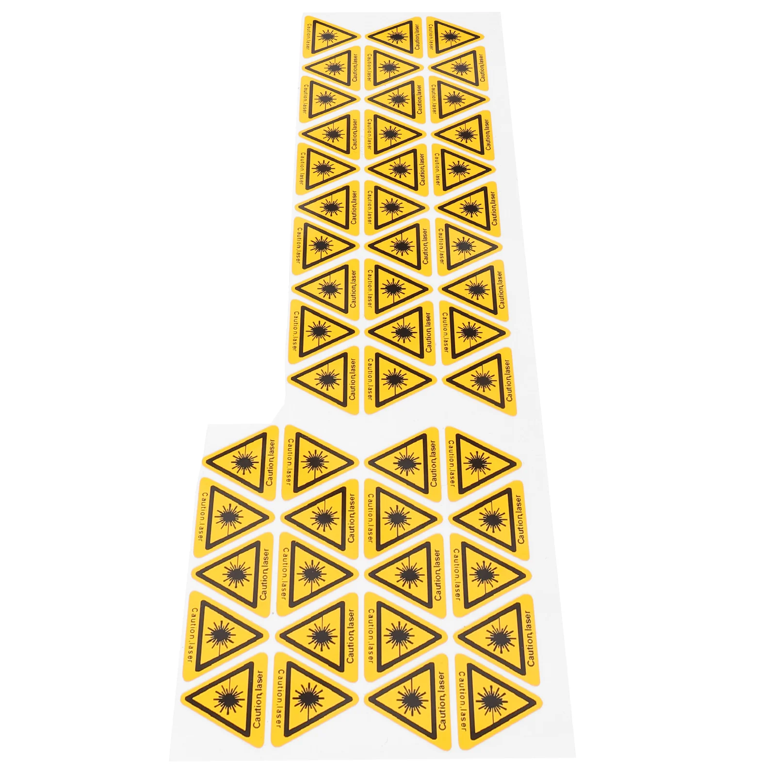 

50 Pcs Laser Warning Stickers Security Tabs Applique Safety Sign Decals Pvc Cautious Caution