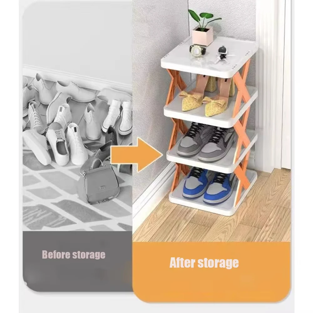 Folding Shoes Racks Multi functional Storage Household Rack Saves Family Space Detachable Multi Layer Simple Shoes Shelf Cabinet