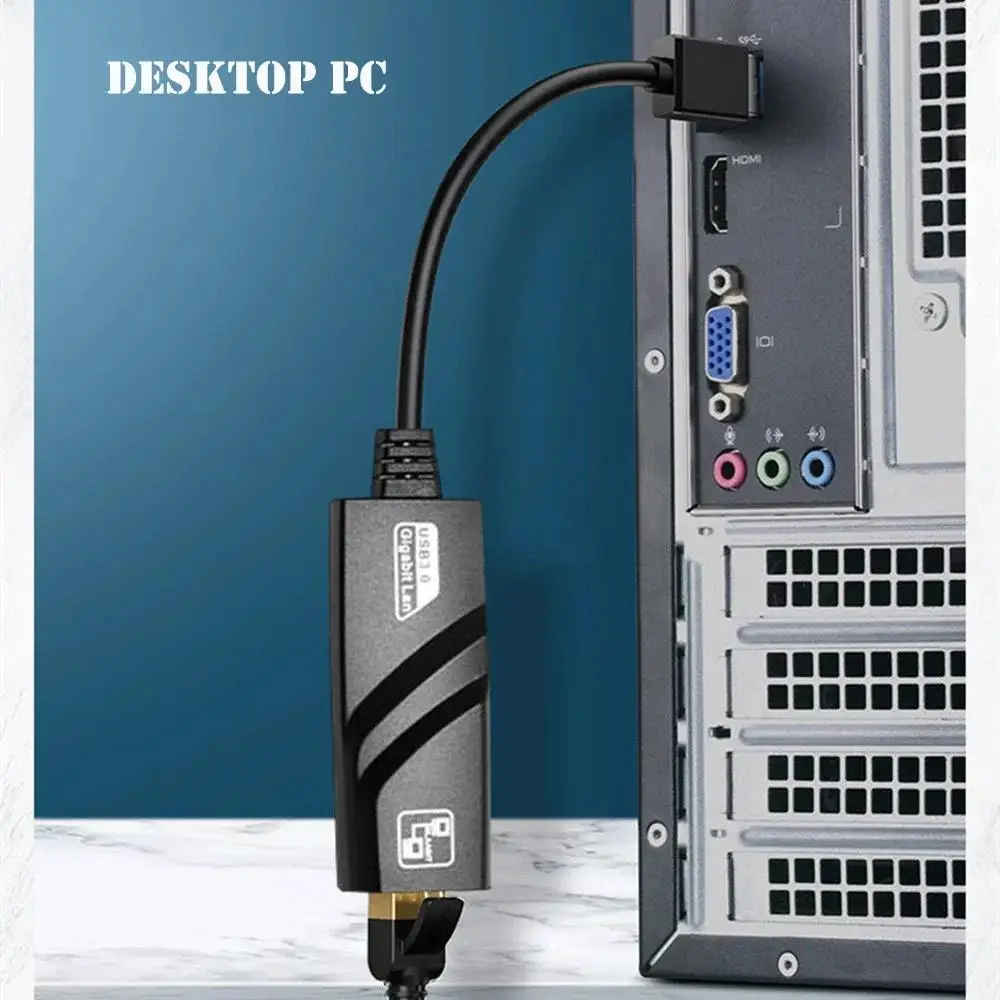 1000Mbps Wired USB 3.0 Type C USB To Rj45 Lan Ethernet Adapter RTL8153 Network Card for PC Macbook Laptop Notebook Windows 10/11