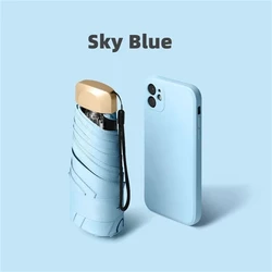 Compact UV Protection Portable Mini Umbrella with Sunshade Technology - 55% Off - Aluminum (Blue)