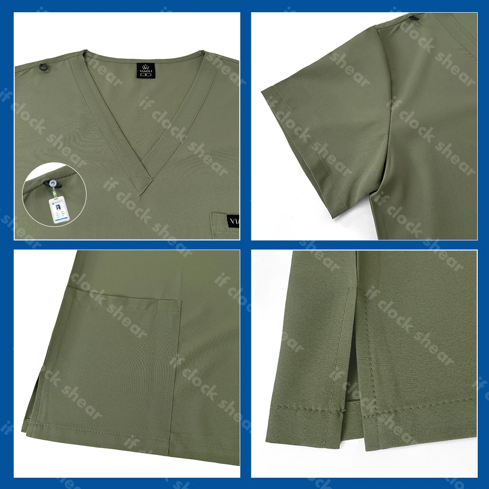 Unisex Doctor and Nurse Scrubs Jogger Sets Nursing Uniform Surgical Suit Women and Men Medical Nursing Surgery Uniform