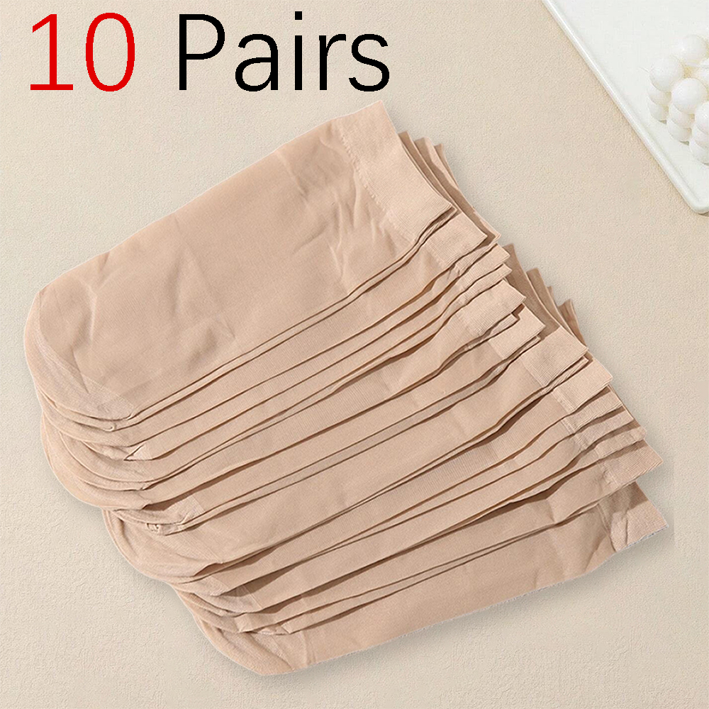 10 Pairs Women Solid Color Socks Summer Lightweight And Skin Friendly Versatile Fashionable Socks Comfortable Mid Length Socks