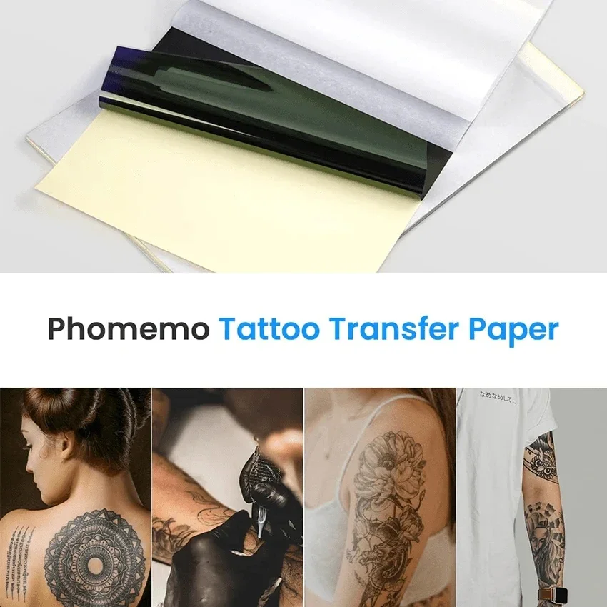 100PCS M08F Tattoo Transfer Paper A4 Size Thermal Copier Stencil Paper High Quality Stencil for M08F Tattoo Printer