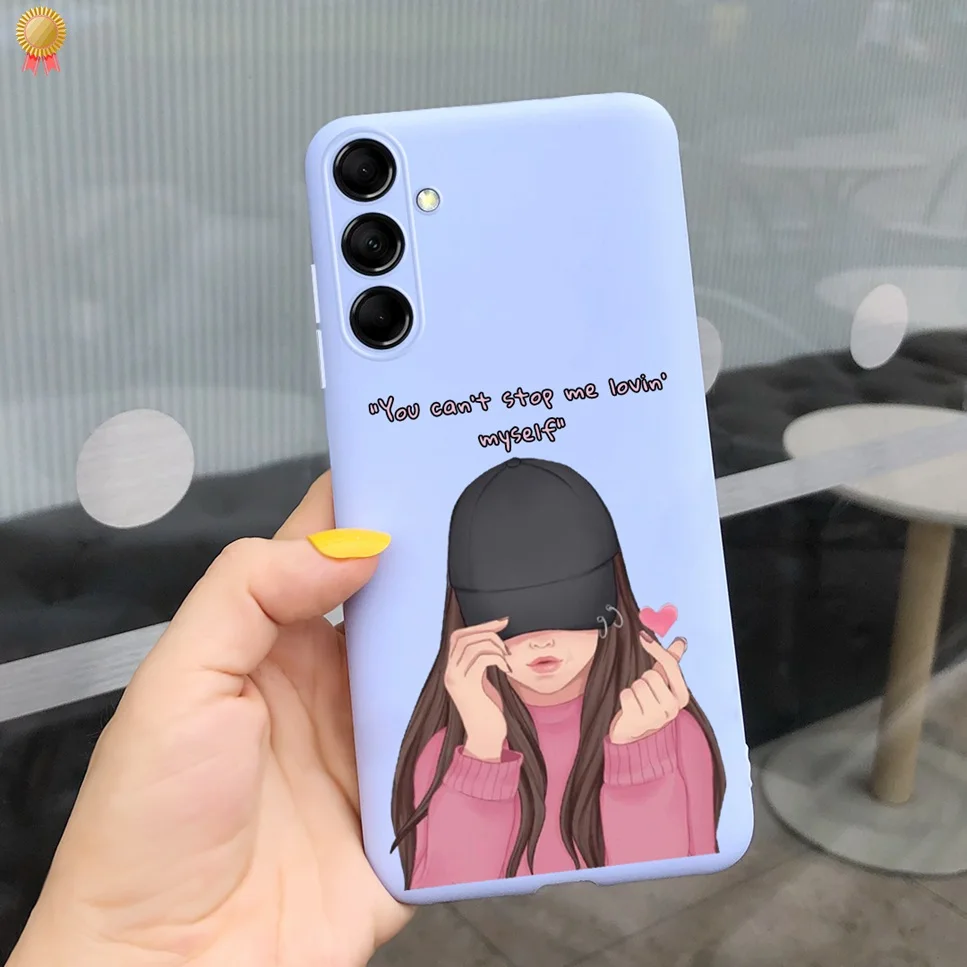 For Samsung F54 5G Cases Cute Cartoon Shockproof Black Pink Silicone For Samsung Galaxy F54 F54 5G Phone Case Bumper Funda