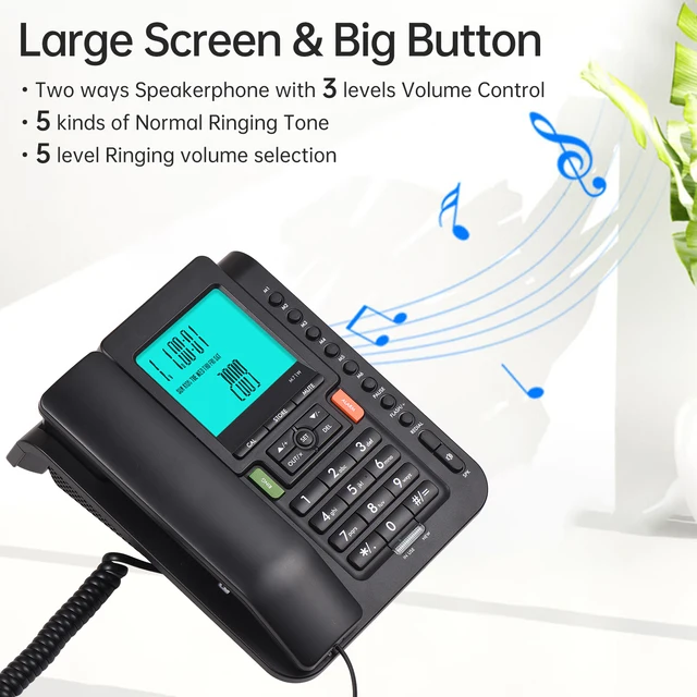 Beetel B70 Corded Landline Phone, Ringer Volume Control,LED for Ring  Indication, Stylish Design with 7 Numbers Note pad,Clear Call  Quality,Mute/Pause/Flash/Redial Function (Made in India)(Black)(B70) :  Amazon.in: Electronics