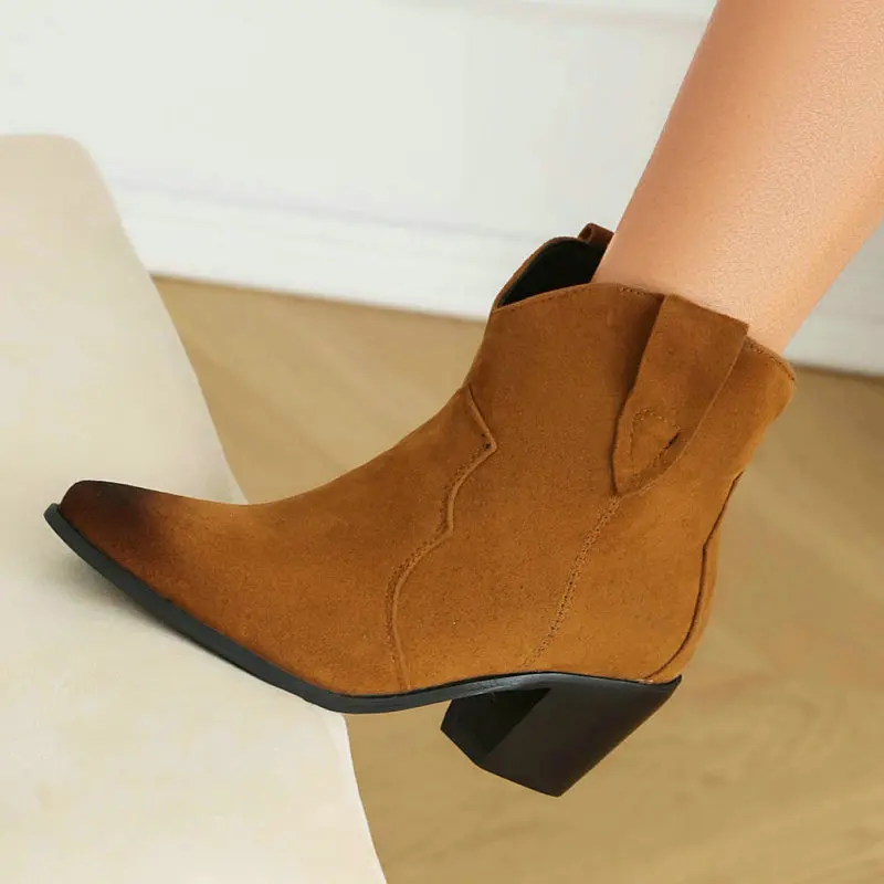 

Женские ковбойские ботинки челси большого размера 34-48