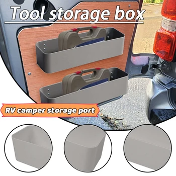 2X Caravan Camper Van Storage Pocket Boxes For ToolS Storage Van Racking Ratchet Strap Universal Fit Stowing Tidying Storage Box 1