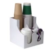 Multi-functional Shelves Acrylic Coffee Cup Dispenser Paper Cup Holder and Water Cup Storage Box for Coffee Shop and Tea Ba 4