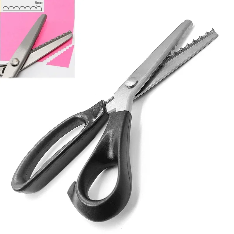 Stainless Steel Zigzag Garment Fabric Paper Leather Professional  Craftsmanship Sewing Scissors, With Comfortable Handle 9.3 Inch - AliExpress