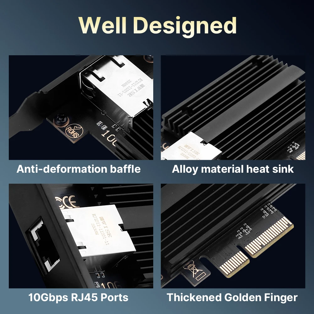 ethernet wifi adaptador, pci express, 10g, 10000mbps,