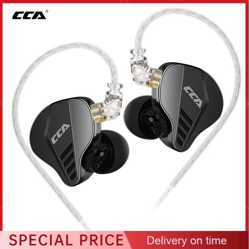 

CCA PIANIST Metal Wired Headphone in Ear Monitor Earbuds HiFi Bass Earphone High-performance Dual Dynamic Headset