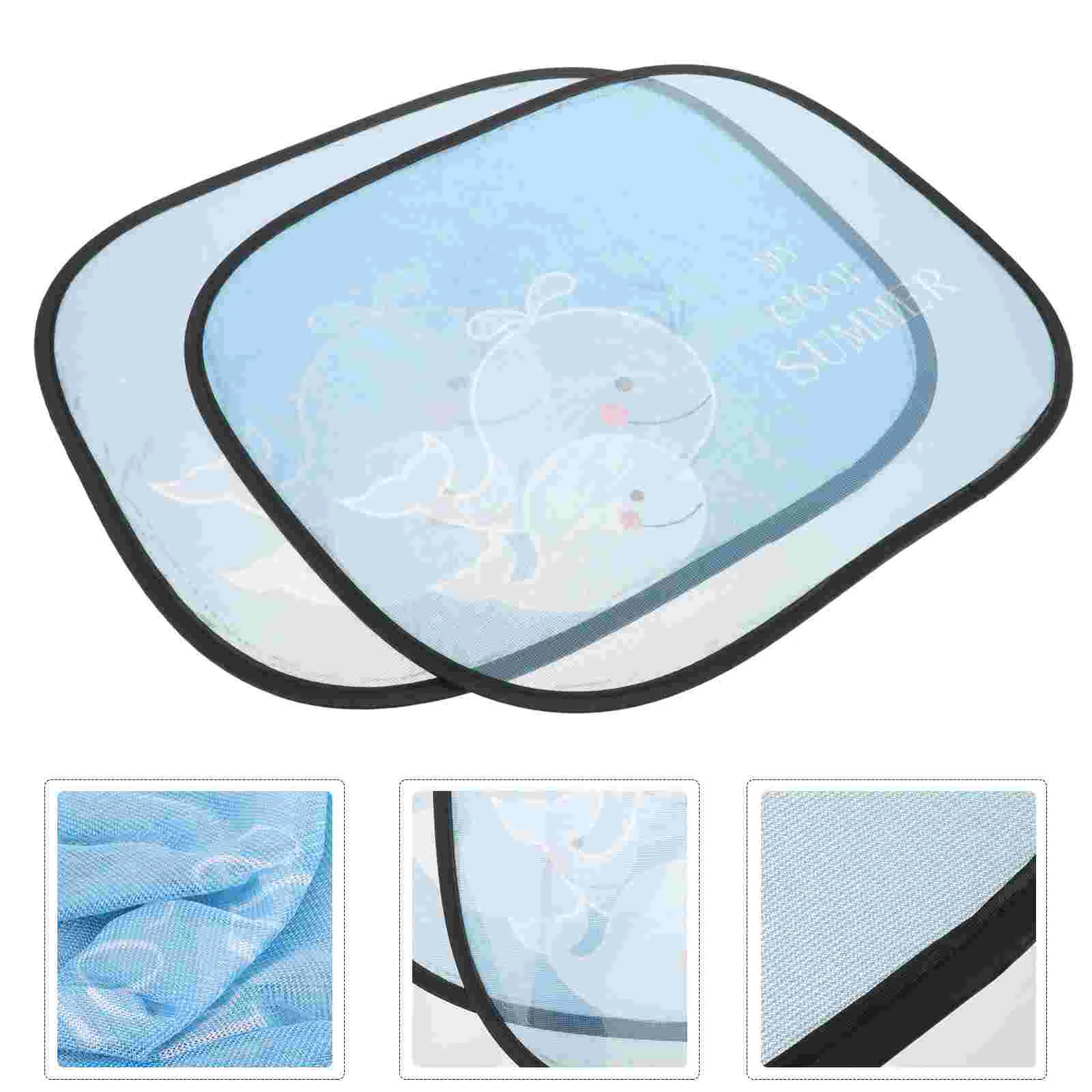 

2pcs Car Magnet Sunshade Sunscreen Insulation Visor Curtain Car Sunshade Side Gear Sun Block(Two Whales)